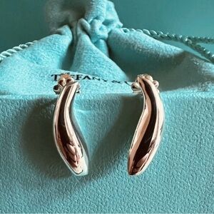 Tiffany & Co RARE 💯% Auth Frank Gehry Fish Earrings w/Pouch & Box ✨925 Sterling